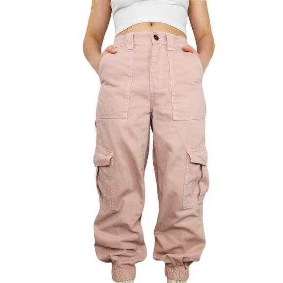 BDG Urban Outfitters Pink Denim Baggy Cargo Jogger Pants Size 27 - Picture 11 of 11